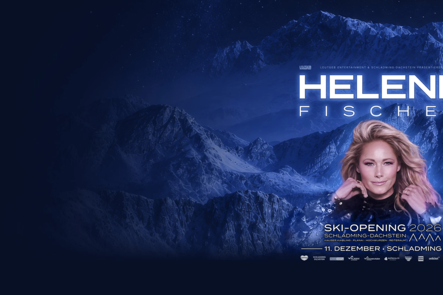 Helene Fischer ski opening 2026 poster with mountains
